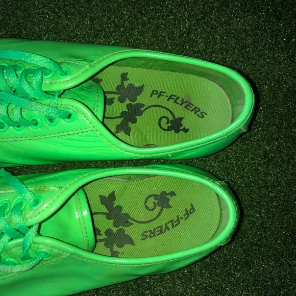 PF Flyers Bright Lime Green Leather Sneakers Women’s 8 - Picture 10 of 10
